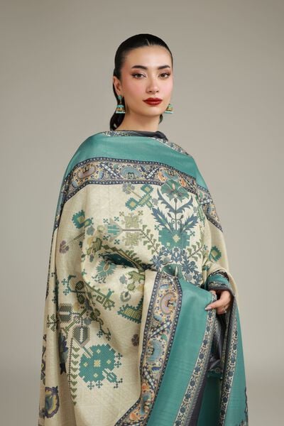 Embroidered | Polyester Silk | All-Season Paisley Dupatta | AED 50.00