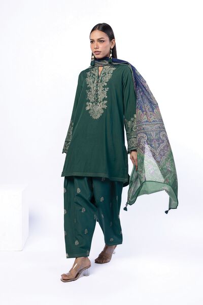 Dyed | Jacquard | Tailored 3 Piece | AED 280.00