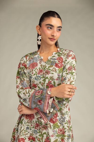 Printed | Raw Silk | Kurta | AED 180.00