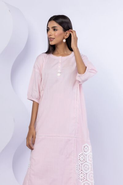 Embroidered | Crosshatch Poplin | Kurta | AED 140.00