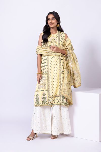 Embroidered | Viscose Oak Silk | Pants | AED 160.00