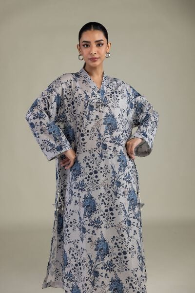 Printed | Cotton Dobby | Floral Longline Kurta | AED 100.00