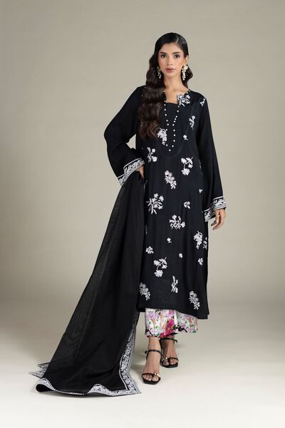 Embroidered | Raw Silk | Fabrics 3 Piece | AED 250.00