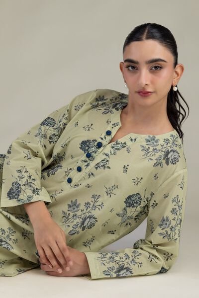 Printed | Cambric | Floral Cambric Kurta | AED 150.00