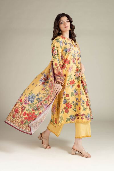 Printed | Mesuri Dobby | Tailored 3 Piece | AED 250.00