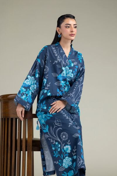 Printed | Cotton Dobby | Floral Longline Kurta | AED 150.00