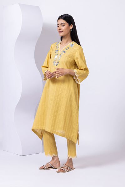 Embroidered | Leno | Kurta | AED 120.00