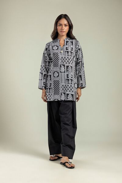 Printed | Cambric | Black Solid Shalwar | AED 130.00