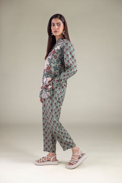 Embroidered | Textured Weave | Trousers | AED 50.00