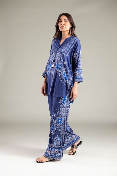 Printed | Viscose | Paisley Relaxed Pants | AED 100.00