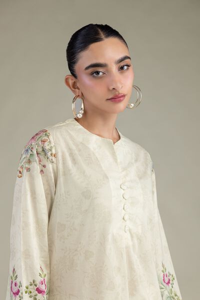 Printed | Cambric | Short V-Neck Kurta | AED 150.00