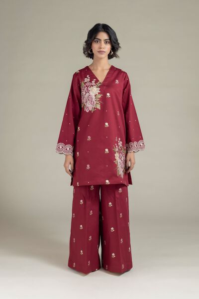 Embroidered | Textured Cotton | Kurta | AED 140.00