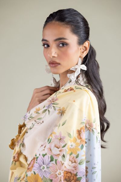 Embroidered | Lawn | Floral Dotted Dupatta | AED 40.00
