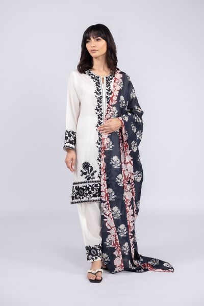 Embroidered | Cambric | Pants | AED 68.00