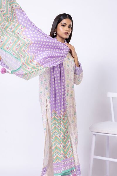 Printed | Slub Lawn | Dupatta | AED 80.00