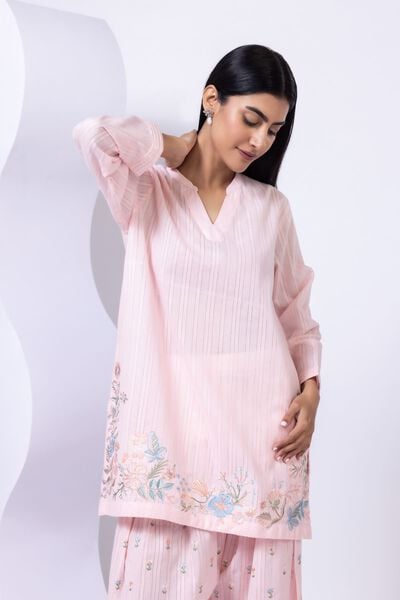 Embroidered | Leno | Kurta | AED 120.00