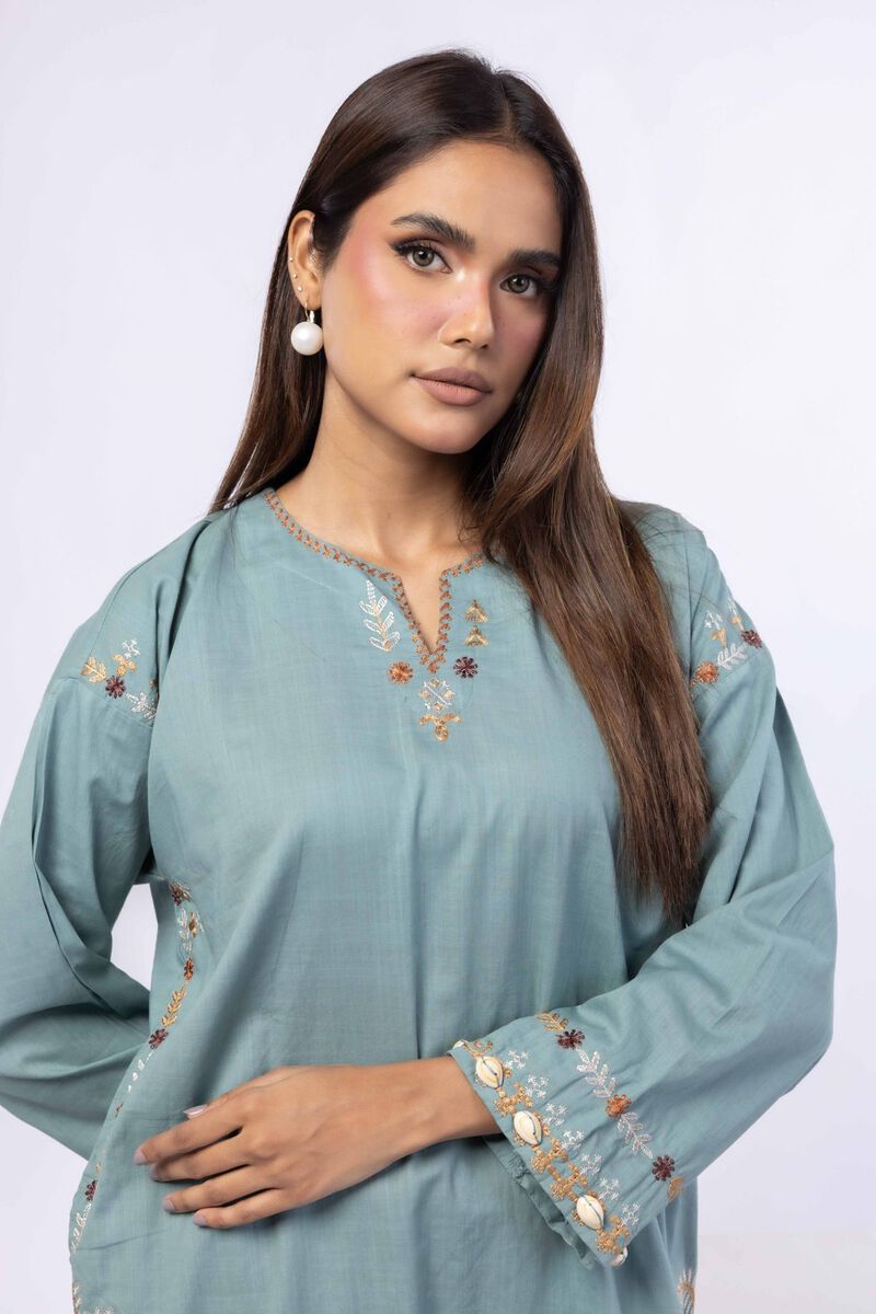 Embroidered | Crosshatch Poplin | Kurta | null