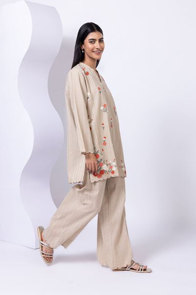Embroidered | Leno | Pants | AED 80.00