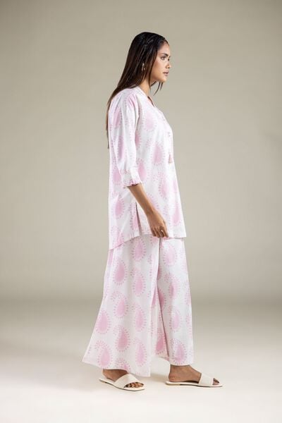 Embroidered | Textured Cotton | Pants | AED 130.00