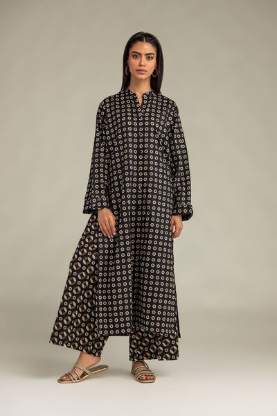 Printed | Cambric | Black Printed Pants | AED 130.00