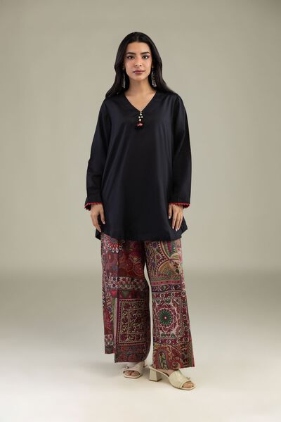 Printed | Textured Weave | Geometric Printed Pants | AED 100.00