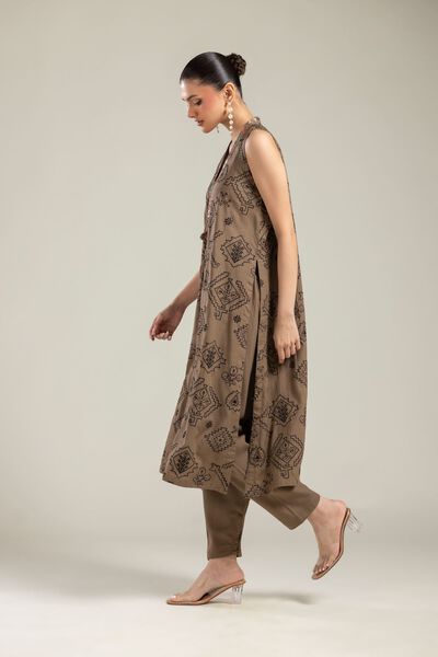 Embroidered | Raw Silk | Silk Brown Shalwar | AED 39.00