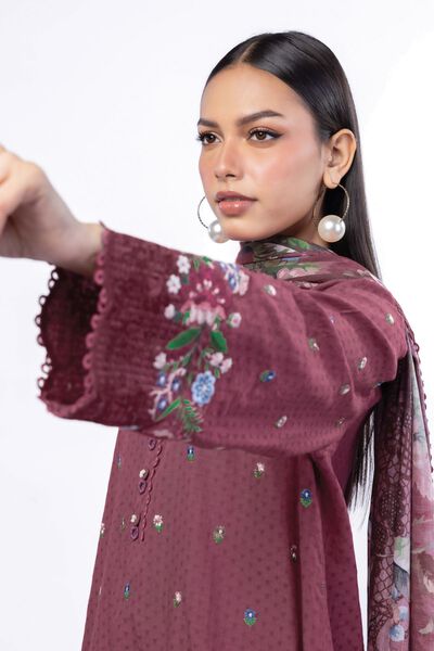 Embroidered | Cotton Dobby | Tailored 3 Piece | AED 300.00