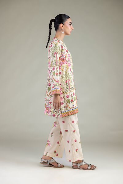 Printed | Cambric | Floral Cambric Pants | AED 130.00