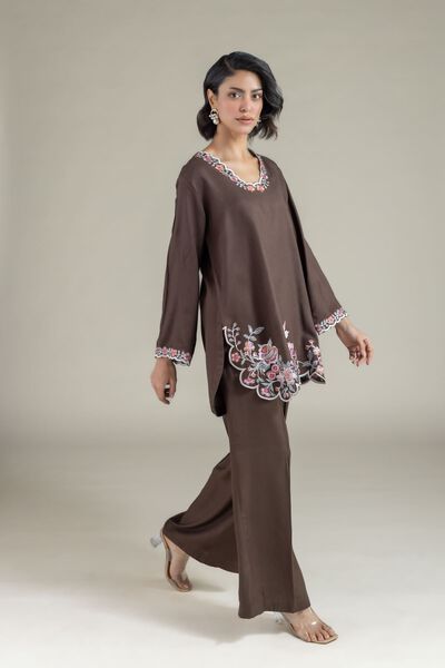 Dyed | Heavy Blended Viscose | Relaxed Fit Pants | AED 75.00