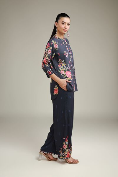 Embroidered | Viscose Crepe | Trousers | AED 30.00