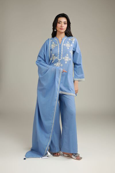 Embroidered | Cambric | Cambric Summer Pants | AED 100.00