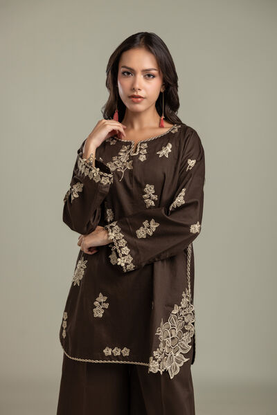 Embroidered | Textured Cotton | Blouse | AED 250.00