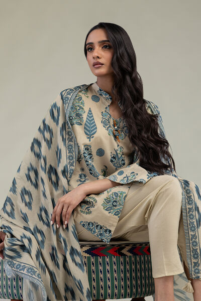 Printed | Lawn | Beige Lawn Dupatta | AED 130.00