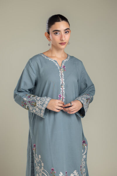 Embroidered | Light Khaddar | Fabrics 2 Piece | Top and Bottom | AED 230.00