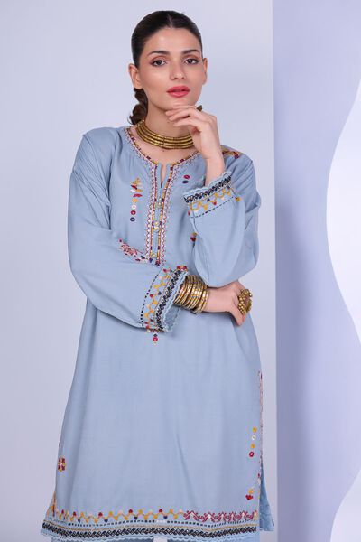 Embroidered | Russian Raw Silk | Kurta | AED 60.00