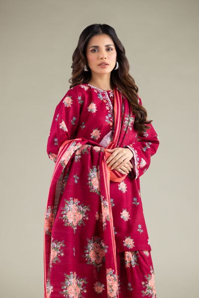 Embroidered | Textured Cotton | All-Season Striped Dupatta | AED 80.00