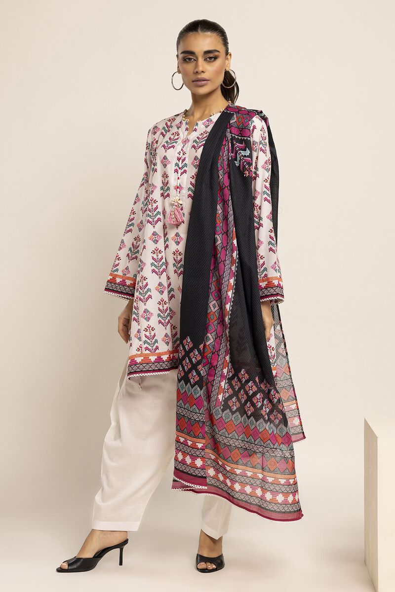Printed | Cambric | Fabrics 3 Piece | null