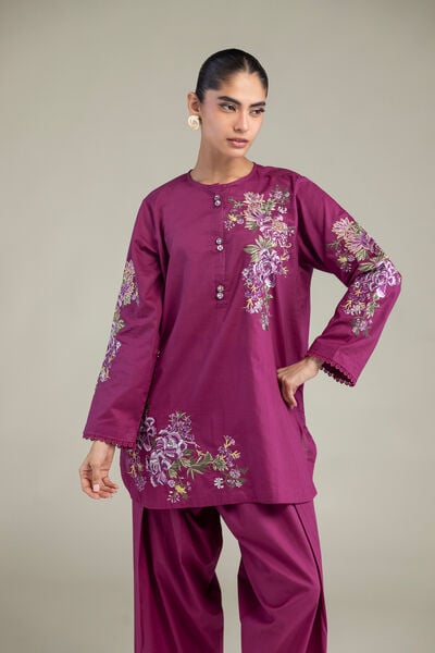 Embroidered | Cambric | Short Cambric Kurta | AED 180.00