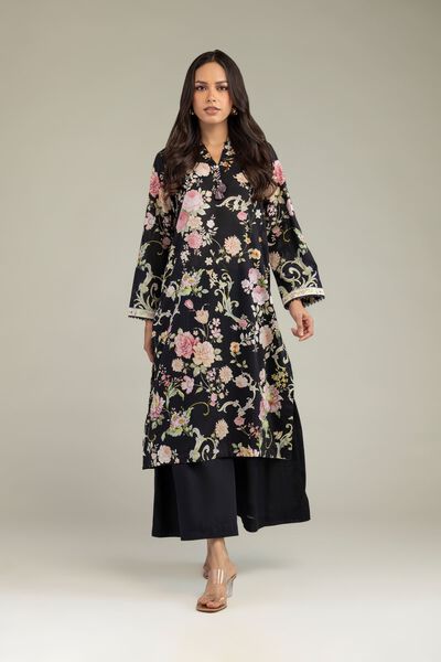 Printed | Cambric | Black Solid Pants | AED 130.00