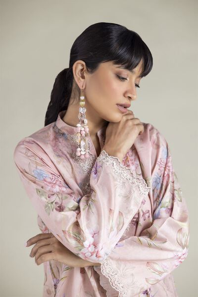 Embroidered | Satin | Tailored 2 Piece | Top and Bottom | AED 230.00