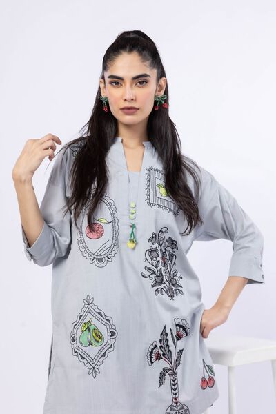 Embroidered | Crosshatch Poplin | Kurta | AED 60.00