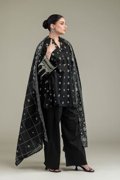 Embroidered | Cambric | Black Cambric Shalwar | AED 80.00