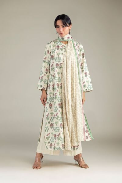 Cambric | Floral Cambric Kurta | AED 150.00