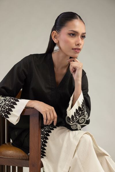 Embroidered | Cotton Dobby | Long Cotton Kurta | AED 200.00