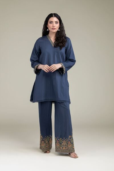 Embroidered | Cotton Dobby | Cotton Dobby Pants | AED 200.00