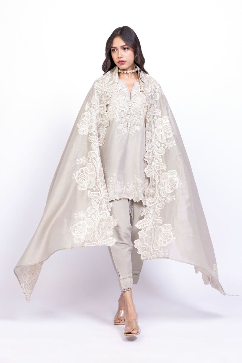 Embroidered | Cotton Net | Dupatta | null