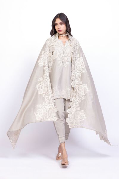 Embroidered | Cotton Net | Dupatta | AED 128.00