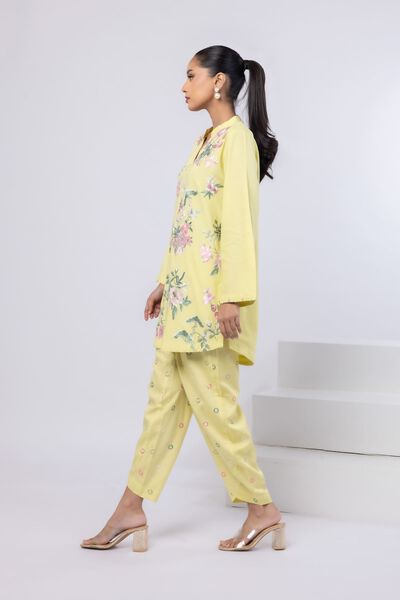 Embroidered | Dull Raw Silk | Pants | AED 72.00