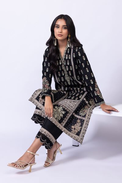 Embroidered | Viscose Oak Silk | Kurta | AED 400.00