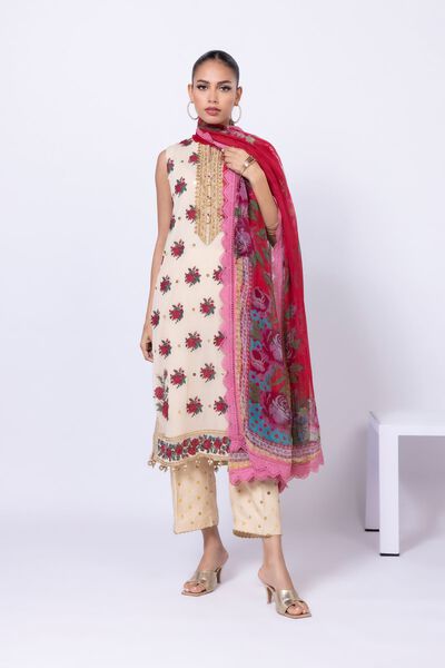 Embroidered | Viscose Oak Silk | Pants | AED 36.00